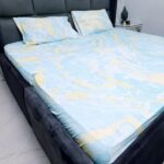 Aqua Marble Cotton Bed Sheet Set - Image 3