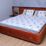 Golden Leaf Cotton Bedsheet Set - Image 2