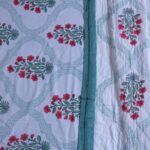 Blossom Trellis Mulmul Cotton Quilt - Image 5