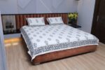 Monochrome Elegance Jute Bedsheet Set - Image 3