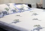 Blue Elephant Cotton Bedsheet Set - Image 3