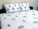 Blue Palm Tree Bed Cover - Image 4