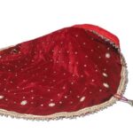Golden AND red Velvet Thali Cover - Image 4