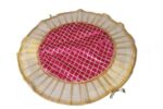 Checked Thali Cover with Organza Frill - Image 2