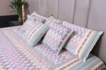 Pastel Waves Cotton Bedsheet Set - Image 3