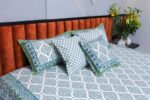 Emerald Cascade Cotton Bedsheet Set - Image 2